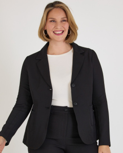 Schwarzer Blazer mit Strass