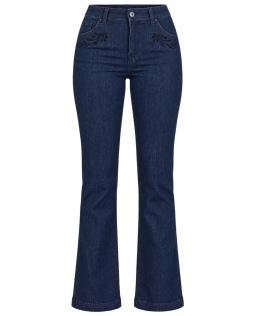 Straight-Leg Jeans mit Flockdruck
