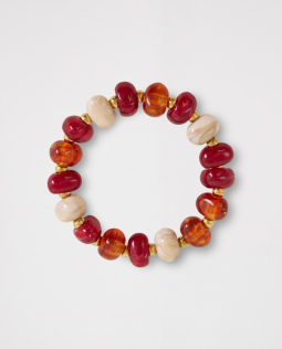 Perlenarmband in Rot