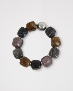 Perlenarmband in Schwarz 