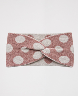 Stirnband in Rosa mit Punkten