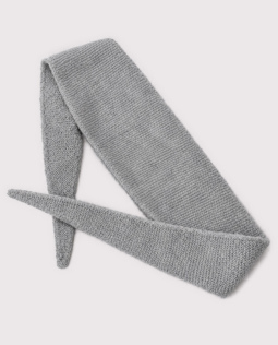 Gestrickter Minischal mit Wollanteil in Grau