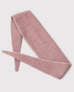 Gestrickter Minischal mit Wollanteil in Rosa