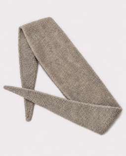 Gestrickter Minischal mit Wollanteil in Taupe