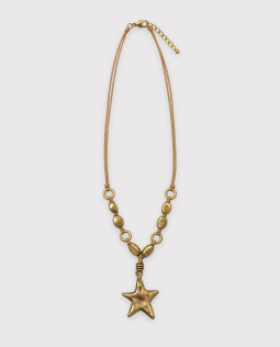 Lange Kette mit Sternanhänger in Gold