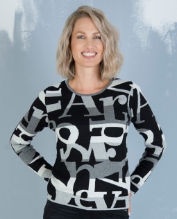 Pullover mit Buchstaben Design