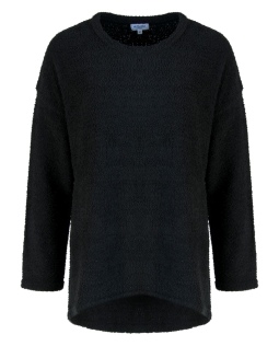 Flauschiger Pullover in Schwarz