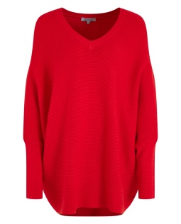 Pullover mit V-Ausschnitt in Rot