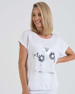T-Shirt mit Blütendruck