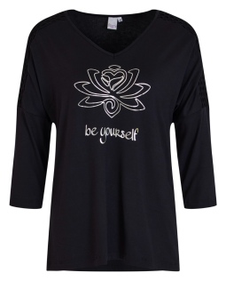 Jersey Shirt mit Lotusblume