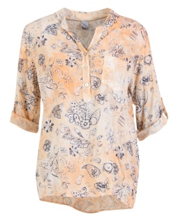 Viskose-Bluse mit Blumenpaisleydruck