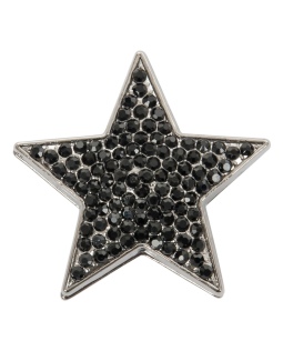 Kleine Stern-Brosche in Schwarz