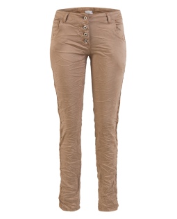 Stretchhose mit Tapeband in Camel