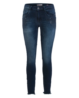 DSquared² Denim High-Waist-Jeans im Distressed-Look in Blau Damen Bekleidung Jeans Jeans mit gerader Passform 
