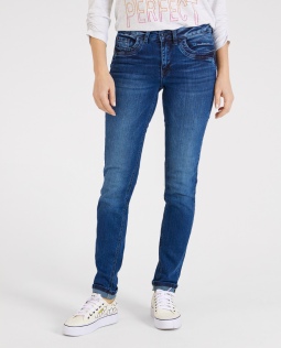 5-Pocket Jeans mit Strass - Slim Fit