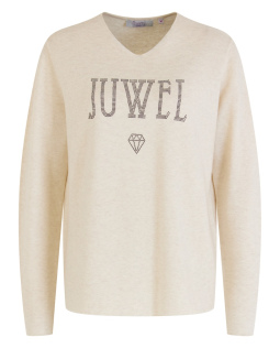Gerippter Pullover in Natur