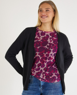 Schlichte Strickjacke in Schwarz 