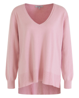 Pullover in Rosa mit V-Ausschnitt
