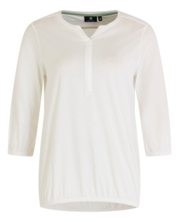 Uni Shirt in Creme mit Gummizug