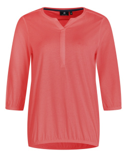 Uni Shirt in Koralle mit Gummizug