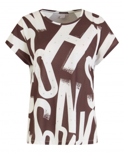 Braunes Shirt mit Buchstabendruck
