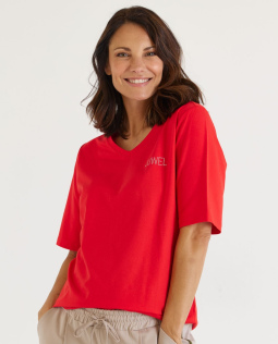 Baumwollshirt in Rot