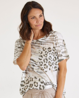 T-Shirt mit Leodruck