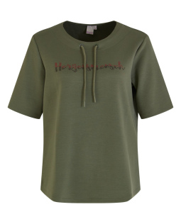 T-Shirt mit Strass-Schriftzug - Herzensmensch