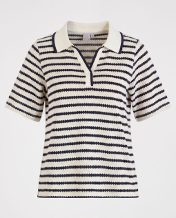 Gestreiftes Poloshirt aus Strick