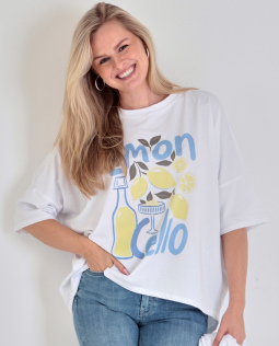 Baumwollshirt mit Zitronendruck