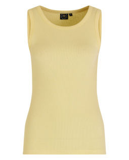 Geripptes Tanktop in Gelb