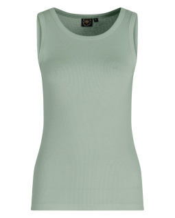 Geripptes Tanktop in Grün
