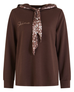 Sweatshirt mit Kapuze und dekorativem Bindeband