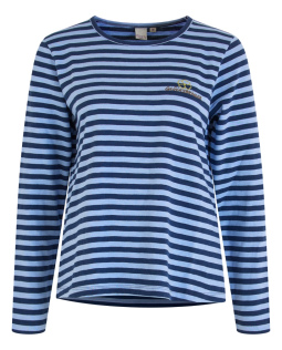 Ringelshirt aus Baumwolle mit „Glücksbringer“-Stickerei