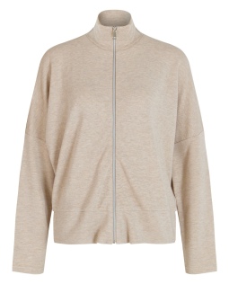 Shirtjacke in Beige mit Stehkragen