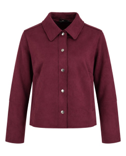 Blazer in Beere in Veloursleder-Optik 