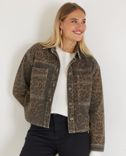 Leo Jeansjacke in Braun
