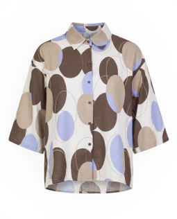 Bluse mit grafischem Kreisdruck