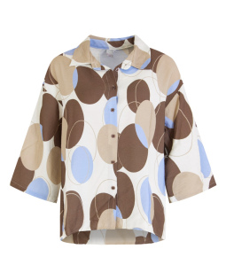 Bluse mit grafischem Kreisdruck