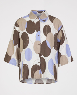Bluse mit grafischem Kreisdruck
