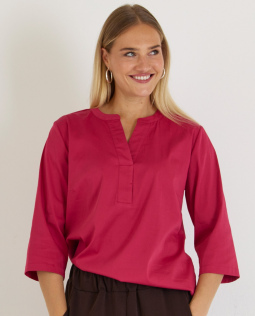 Uni Bluse in Beere mit 3/4 Arm