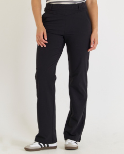 Stretch Hose mit weitem Bein in Schwarz