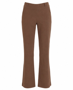 Stretch Hose mit weitem Bein in Hellbraun