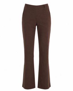 Stretch Hose mit weitem Bein in Braun