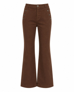 Moderne High-Waist Jeans in Braun