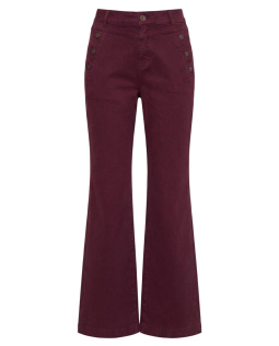 Moderne High-Waist Jeans in Beere 