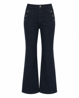 Moderne High-Waist Jeans in Dunkelblau