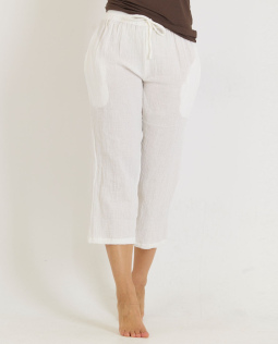 Musselin Culotte in Weiß