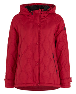 Rote Übergangsjacke mit Steppmuster