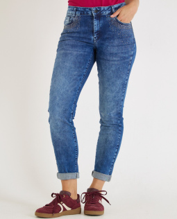 Hannah - Power-Stretch Denim mit Strass - Slim Fit